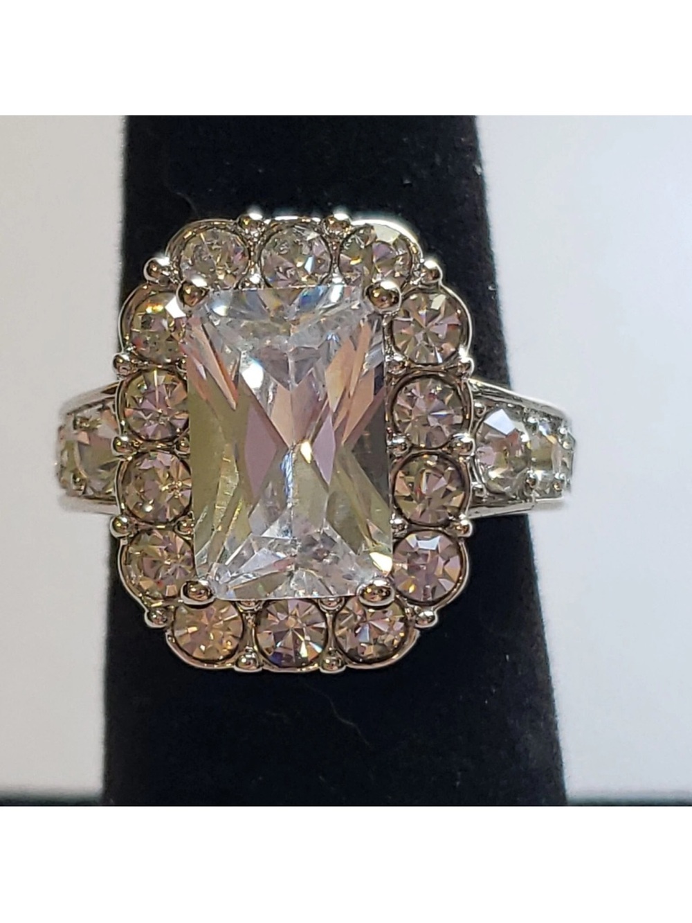 NWT Stunning Cocktail Emerald Cut Zirconia Stones